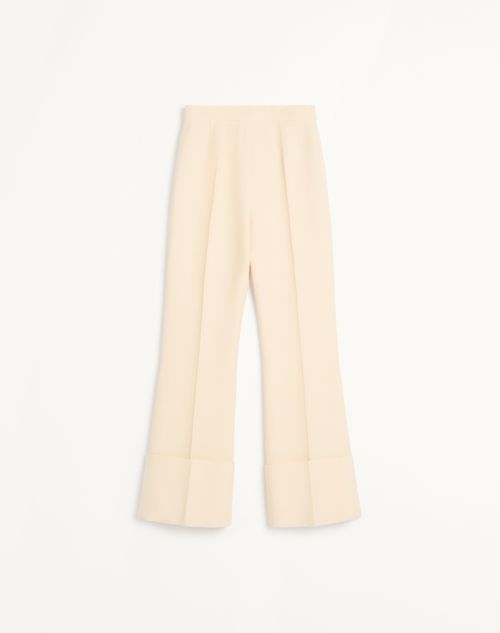 Shop Valentino Pantalon En Crêpe Couture Femme Ivoire 48