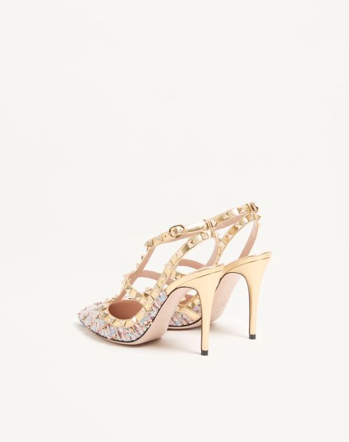 Valentino Garavani - Rockstud Tweed Pumps 100mm - Multicolour - Woman - Pumps