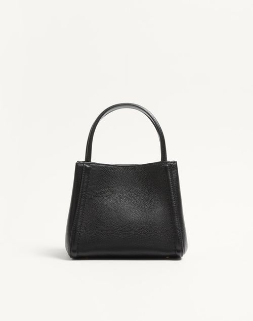 Valentino Garavani - Valentino Garavani Alltime Small Handbag In Grainy Calfskin - Black - Woman - Top Handle Bags