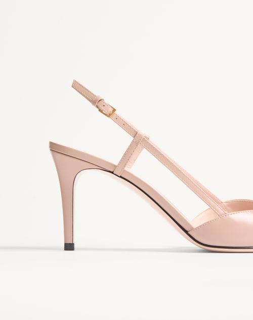 Valentino Garavani - Vlogo Signature Slingback Calfskin Pump With Jewel Logo 80mm - Rose Cannelle - Woman - Pumps
