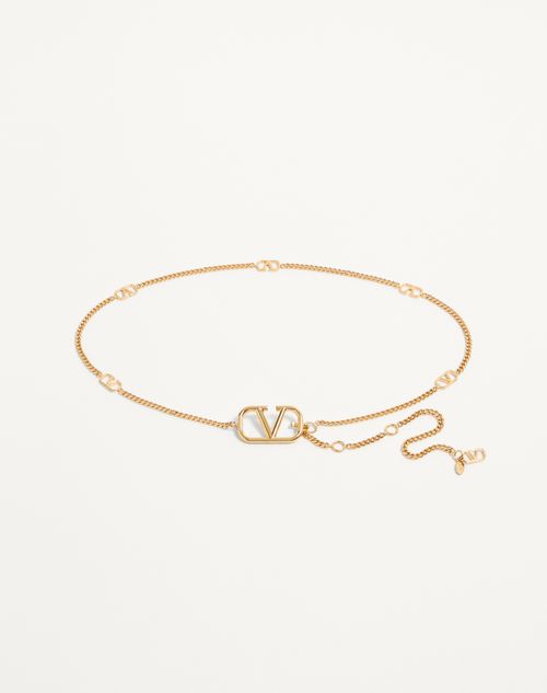 Valentino Garavani Vlogo Signature Chain Belt Woman Gold S