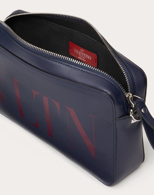 Vltn レザー ショルダーバッグ for メンズ インチ マリン/チェリー