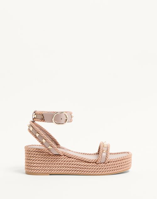 Valentino Leather Sandals In Poudre
