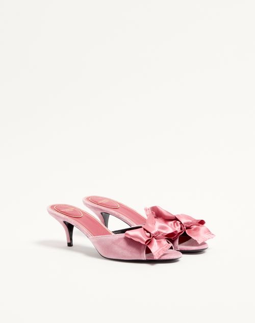 Valentino Garavani - Sandalo Slide Marie A In Velluto 55mm - Rosa - Donna - Sandali