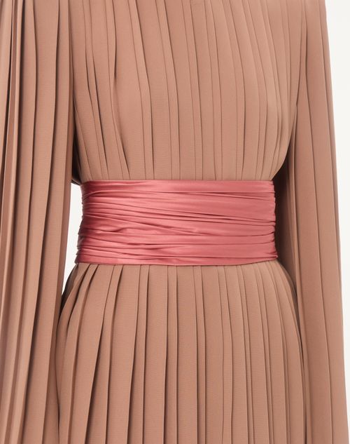 Valentino - Gürtel Aus Satin Cady - Rosa - Frau - Gürtel