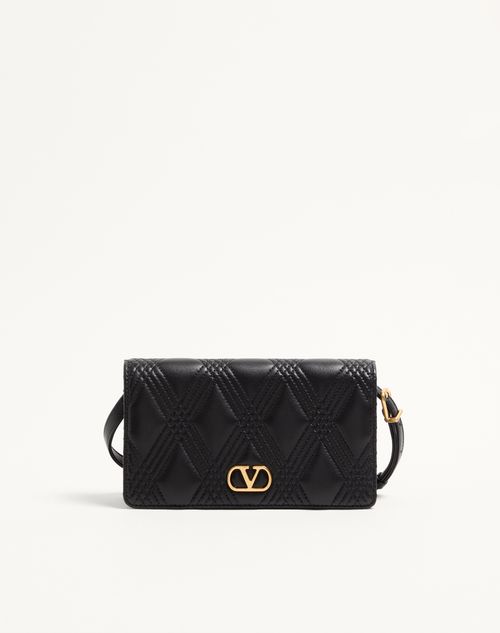 Valentino Garavani Garavani Quiltie 67 Mini Shoulder Bag In Quilted Nappa Leather Woman Black Uni In Black