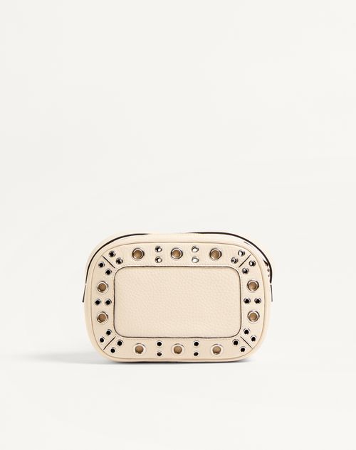 Valentino Garavani - Valentino Garavani Nellcôte Crossbody Bag In Grainy Calfskin - Light Ivory - Woman - Shoulder Bags