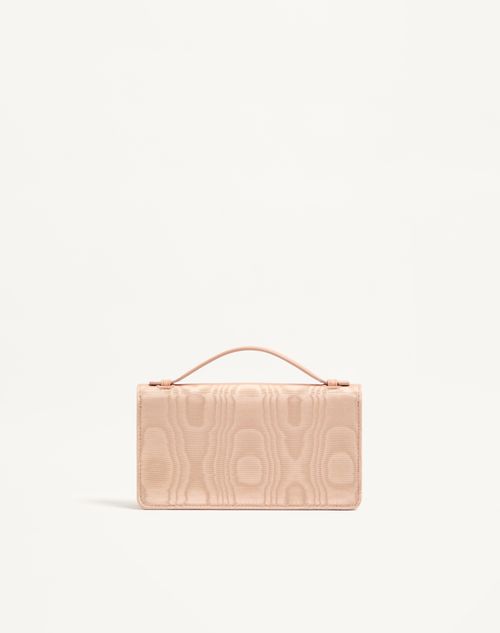 Valentino Garavani - Vlogo Signature Chain Wallet In Moiré Fabric With Jewel Logo - Pink - Woman - Wallets And Small Leather Goods