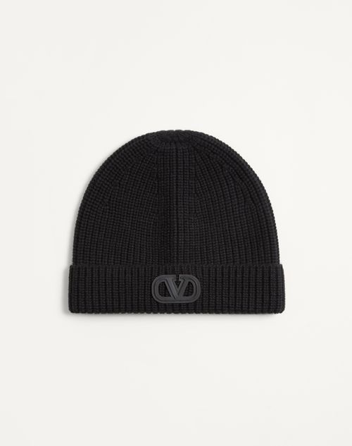 Vロゴ シグネチャー ウール ビーニー for メンズ インチ Vロゴ シグネチャー ウール ビーニー for メンズ インチ