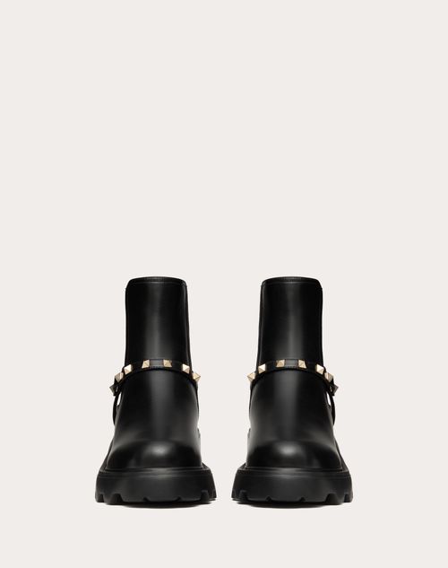 Valentino Garavani - Rockstud Calfskin Beatle 55mm - Black - Woman - Boots