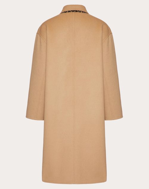 Valentino - Reversible Double-faced Wool Coat With Toile Iconographe Pattern - Camel - Man - Coats And Blazers