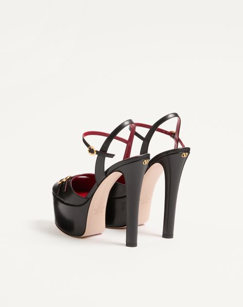 Valentino Garavani - Escarpins À Plateau Crasher En Cuir De Chevreau, Talon : 145 mm - Noir - Femme - Escarpins Et Slingbacks