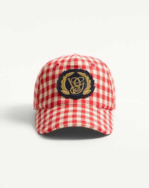 Valentino Garavani Garavani Baseball Cap In Cotton And Wool With Patch