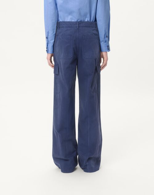 Valentino - Denim Cargo Trousers - Blue - Man - Denim