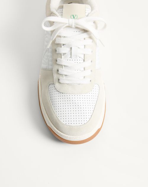 Valentino Garavani - Sparry Trainer In Split Leather And Nappa - White - Man - Sneakers