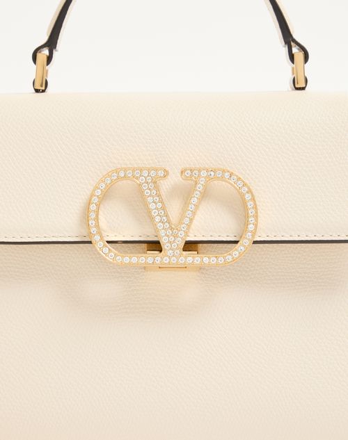 Valentino Garavani - Small Vsling Handbag With Jewel Logo - Light Ivory - Woman - Top Handle Bags