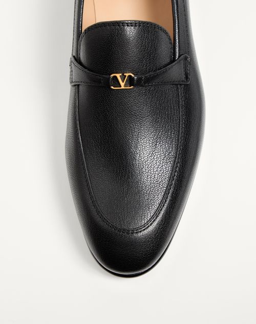 Valentino Garavani - Pat Kidskin Loafer - Black - Man - Loafers And Driver