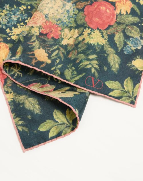 Valentino Garavani - Apres L'hiver Silk Scarf - Blue - Woman - Soft Accessories