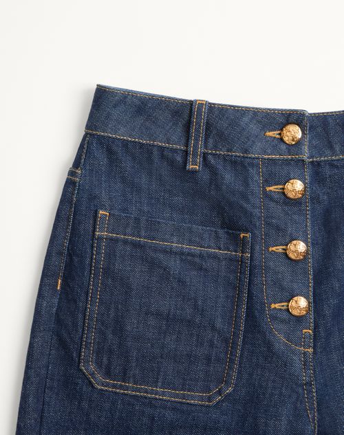 Valentino - Pantaloni In Denim - Denim - Donna - Denim