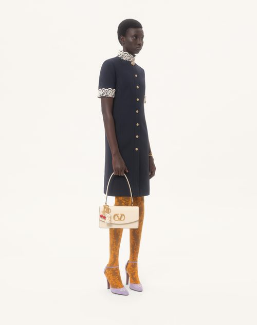Valentino - Vestido Midi De Crepe Couture - Añil/abedul - Mujer - Vestidos