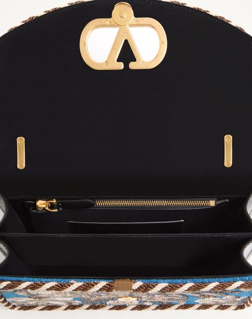 Valentino Garavani - Valentino Garavani Vain Embroidered Shoulder Bag - Multicolor/black - Woman - Shoulder Bags