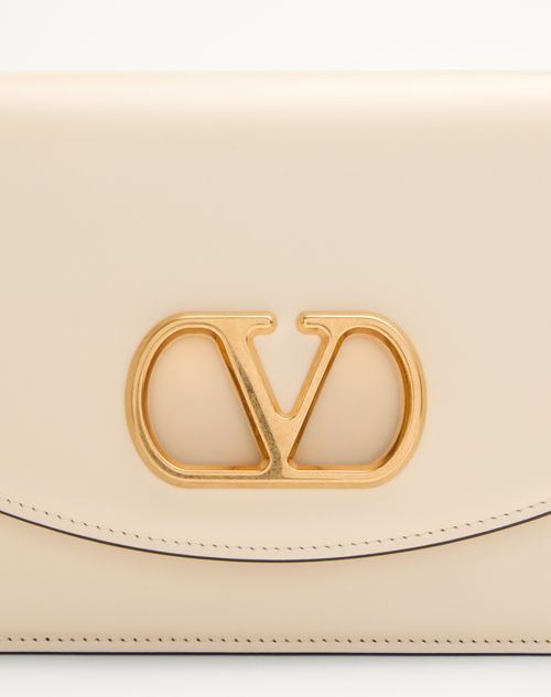 Valentino Garavani - Valentino Garavani Vain Small Shoulder Bag In Shiny Calfskin - Butter - Woman - Shoulder Bags