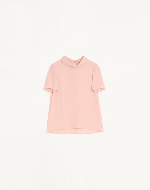 Valentino Georgette Top Woman Rose 46 In Pink