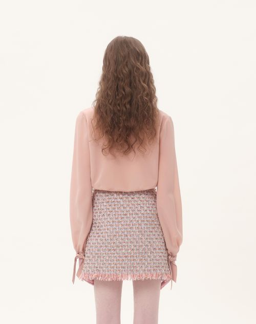 Valentino - Crepe De Chine Shirt - Vintage Rose - Woman - Shirts And Tops