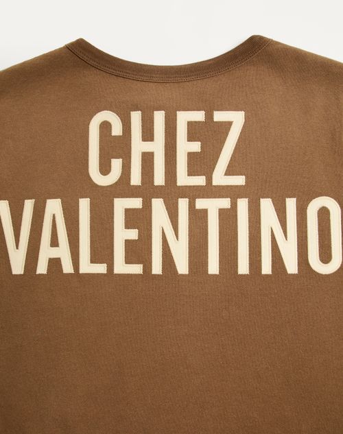 Valentino - Cotton T-shirt - Hazelnut - Woman - T-shirts And Sweatshirts