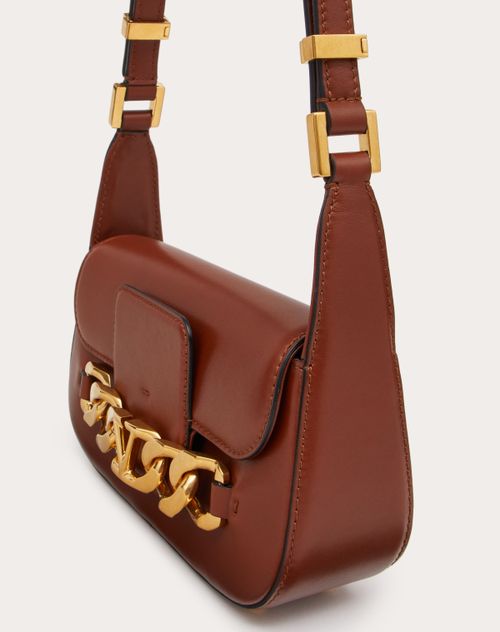Valentino Garavani - Vlogo Chain Small Calfskin Shoulder Bag - Bronze - Woman - Shoulder Bags