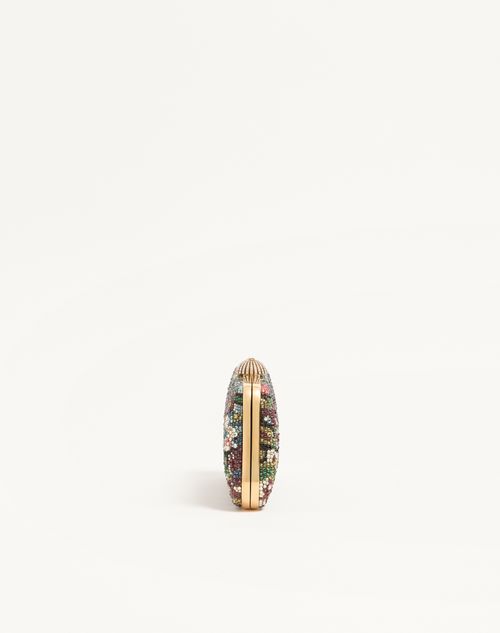 Valentino Garavani - Valentino Garavani Carry Secrets Minaudiere With Apres L'hiver Rhinestone Motif - Multicolour/crystal - Woman - Clutches