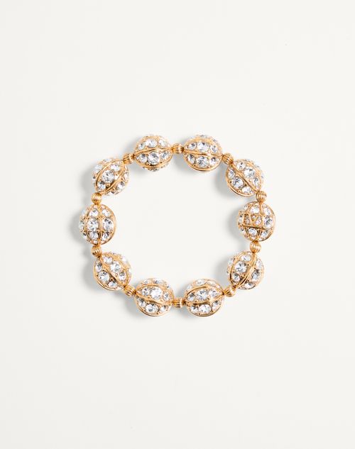 Valentino Garavani Poetique Des Gouttes Metal And Swarovski® Crystal Bracelet Woman Gold/crystal Uni In Multi