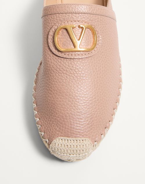 Valentino Garavani - Vlogo Signature Mule In Grainy Calfskin 25mm - Rose Cannelle - Woman - Espadrilles And Wedges