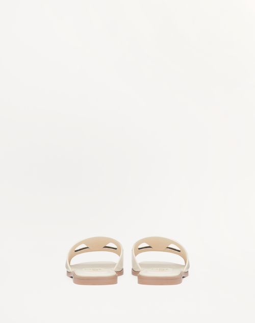 Valentino Garavani - Sandalo Slide Vlogo Cut-out In Vitello - Avorio - Donna - Slide E Infradito