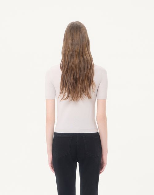 Valentino - Embroidered Wool Jumper - Lilac - Woman - Knitwear