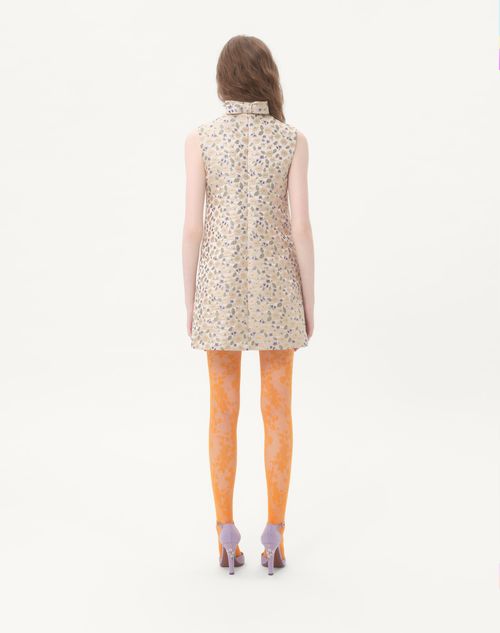Valentino - Lycra Lace Tights - Flower Orange - Woman - Soft Accessories