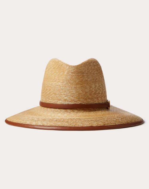 VALENTINO GARAVANI VALENTINO GARAVANI VALENTINO GARAVANI VLOGO CHAIN HAT WOMAN NATURAL/SADDLE BROWN S