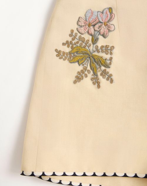 Valentino - Embroidered Shorts - Birch/multicolour - Woman - Trousers And Shorts