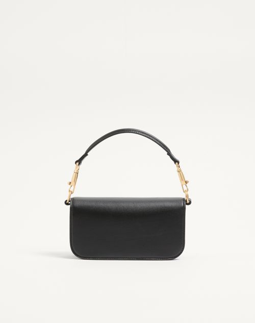 Valentino Garavani - Valentino Garavani Locò Small Shoulder Bag In Calfskin - Black - Woman - Shoulder Bags