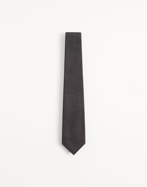 Valentino Garavani - Cravatta Valentino In Cotone - Nero - Uomo - Accessori Tessili