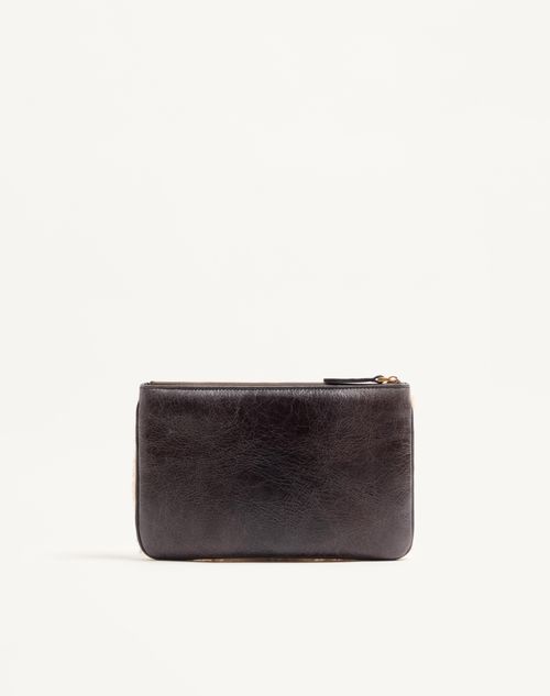 Valentino Garavani - Valentino Garavani Viva Superstar Sheepskin Pouch - Brown/beige - Woman - Clutches