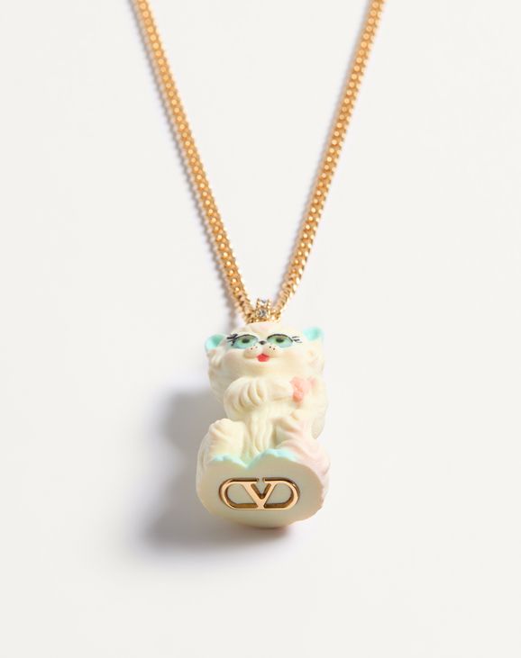 Valentino Garavani ル シャ デ ラ メゾン ネックレス Le Chat De La Maison Necklace In Metal, Nylon And Swarovski
