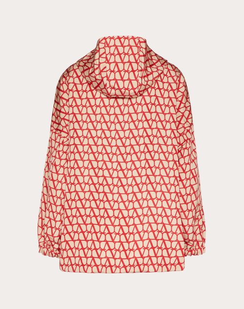 Valentino - Silk Faille Anorak With All-over Toile Iconographe Print - Beige/red - Man - Outerwear