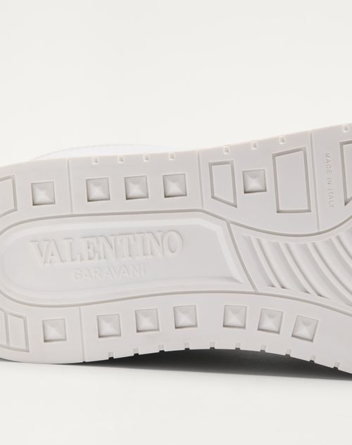 Valentino Garavani - Freedots Xl Calfskin And Cork Sneaker - White - Woman - Trainers