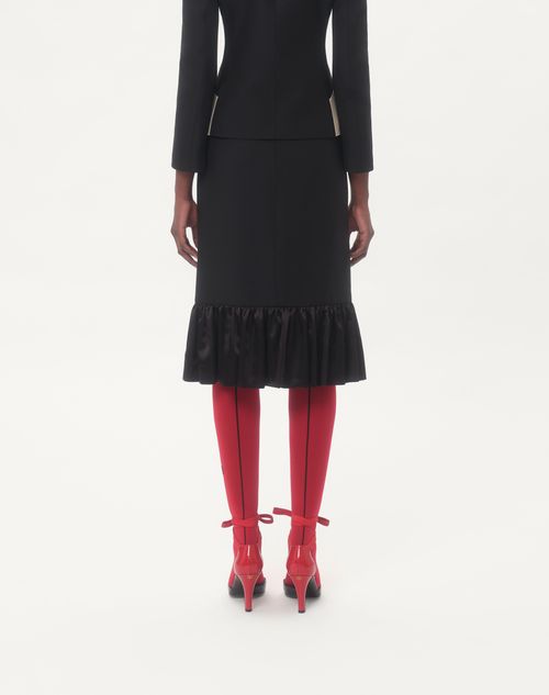 Valentino - Crepe Couture Midi Skirt - Black - Woman - Skirts