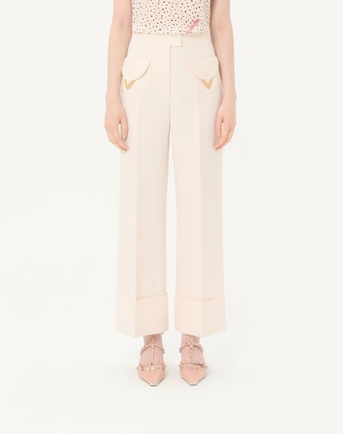 Valentino - Crepe Couture Trousers - Vanilla - Woman - Trousers And Shorts
