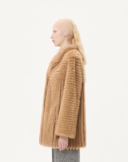Valentino - Shearling Coat - Honey - Woman - Coats And Outerwear