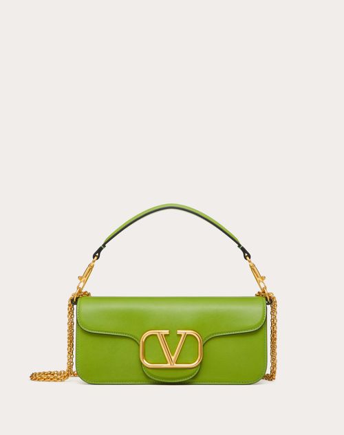 Valentino Garavani Locò Calfskin Shoulder Bag Woman Chartreuse Uni