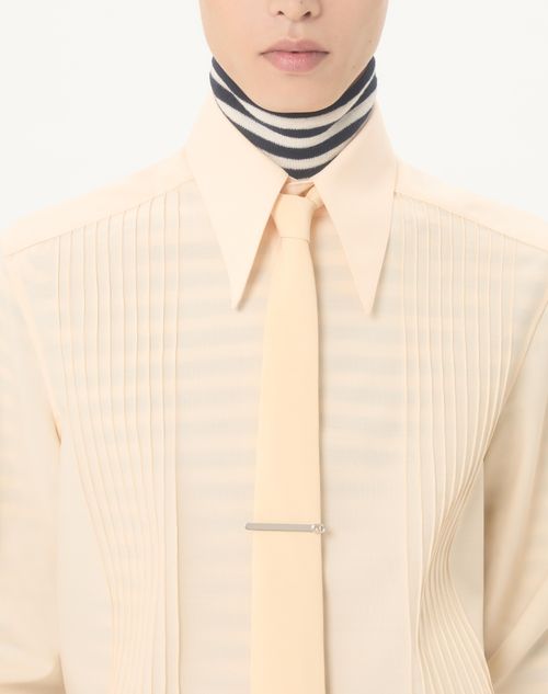 Valentino Garavani - Valentino Garavani Vlogo Signature Metal Tie Clip - Transparent - Man - Jewellery