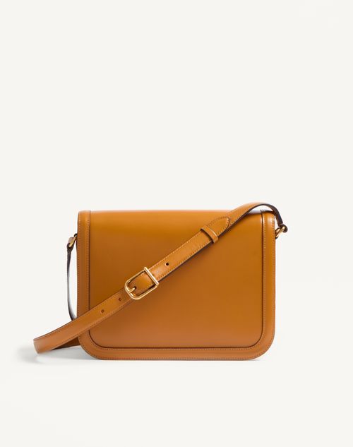 Valentino Garavani - Valentino Garavani 9to5 Smooth Calfskin Shoulder Bag - Golden Cuir - Woman - Shoulder Bags